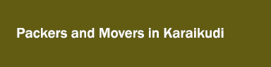 Packers and Movers in Karaikudi