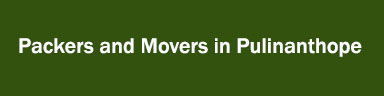 Packers and Movers in Pulinanthope
